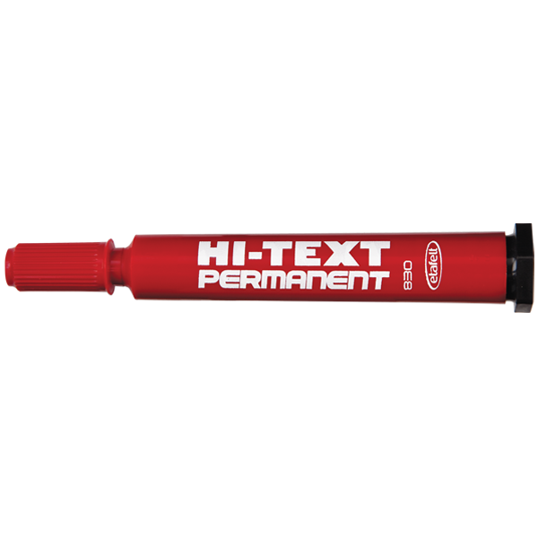 Hi-Text Markör Yuvarlak Uçlu Kırmızı 830PB