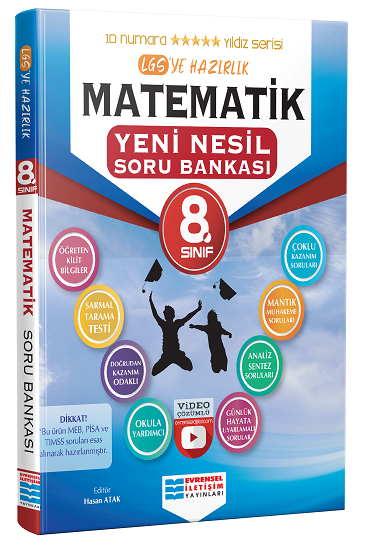 Evrensel İletişim 8. Sınıf Matematik Video Çözümlü Soru Bankası Evrensel İletişim Yayınları