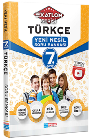 Evrensel İletişim 7.Sınıf Çözümlü Türkçe Yeni Nesil Soru Bankası Evrensel İletişim Yayınları