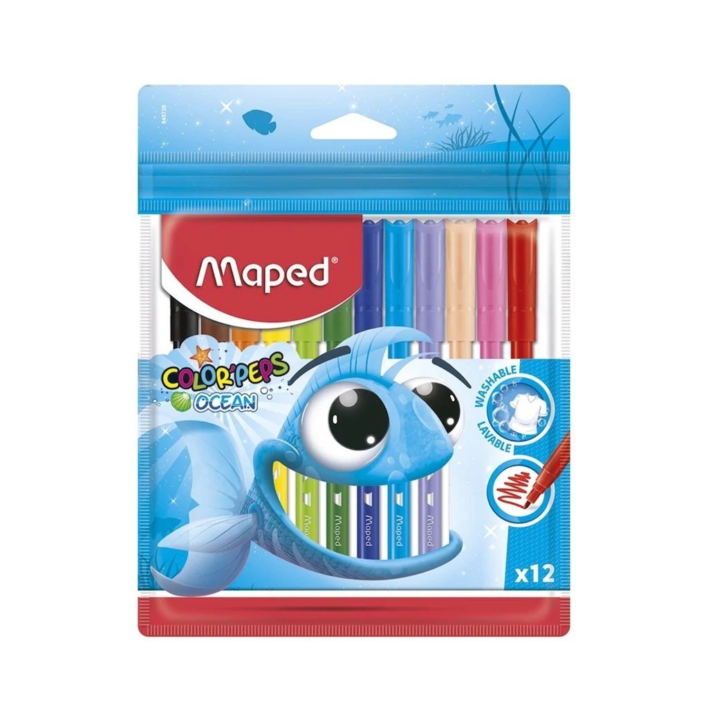 Maped Keçeli Boya Kalemi Ocean 12 Renk