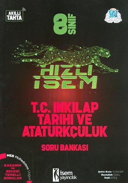 8. Sınıf Hızlı İsem İnkılap Tarihi ve Atatürkçülük Soru Bankası Farklı İsem
