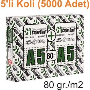Copier Bond A5 Fotokopi Kağıdı 80gr 1 Koli 5000li