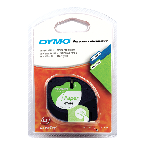 Dymo Letratag Şerit Kağıt 12MMx4 MT Beyaz
