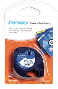 Dymo Letratag Şerit Plastik 12MMx4 MT Beyaz