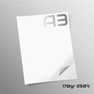 Paper-Tailor Gramajlı A3 Fotokopi Kağıdı 170 gr. 250'li