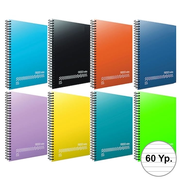 Gıpta Fresco Spiralli Pp Kapak Defter A4 60 Yp Çizgili