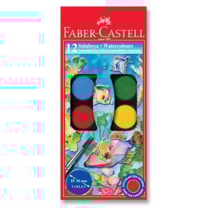 Faber Castell Sulu Boya 12 Renk Büyük Boy