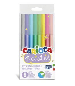 Carioca Keçeli Boya Kalemi Yıkanabilir Pastel Süper 8 Lİ