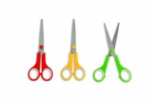 İnox Plastik Saplı Büro Makası