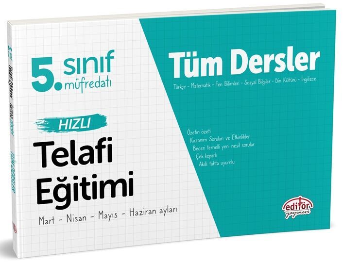 Editör Yayınları 5. Sınıf Tüm Dersler Hızlı Telafi Eğitimi