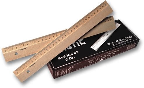 Yıldızlar 30 cm Tahta Cetvel