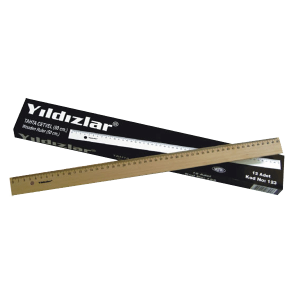 Yıldızlar 50 cm Tahta Cetvel