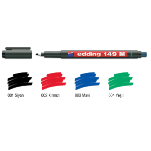 Edding Asetat Kalemi Permanent M Seri 1.0 mm Mavi 149 M