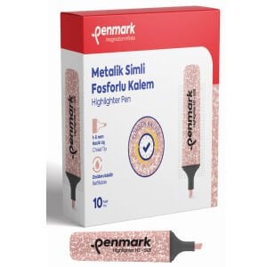 Penmark Fosforlu Kalem Metalik Simli Bronz