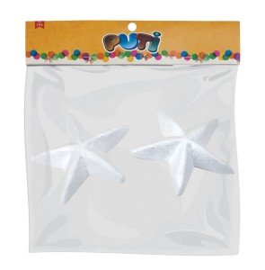 Puti Köpük Yıldız 10cm 2'li