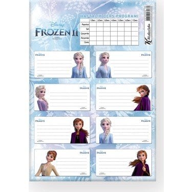 Keskin Color Frozen Tasarım Ders Programlı Etiket 3'lü