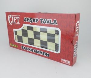 Çift Ahşap Tavla Set
