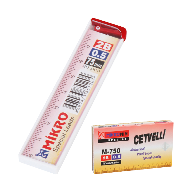 Mikro Cetvelli Kalem Ucu 0.5 mm 75 mm