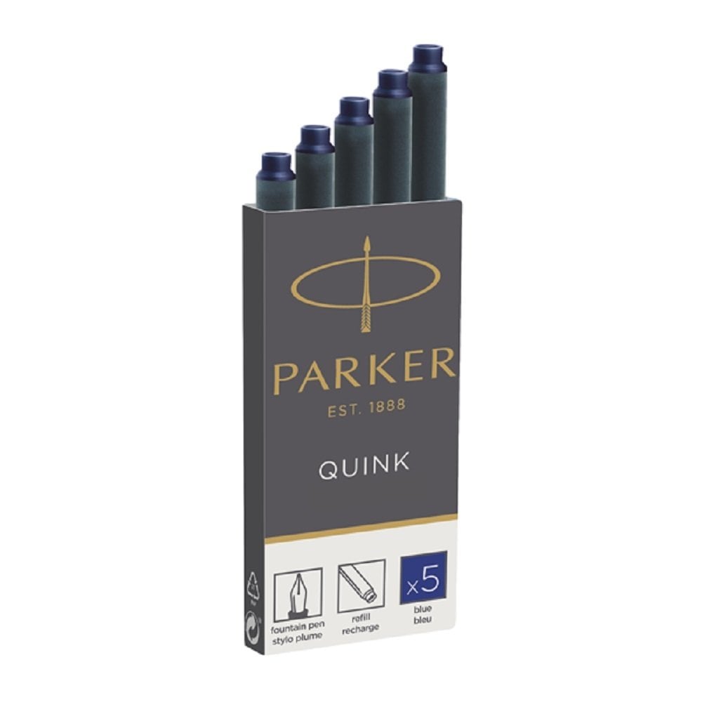 Parker Quink Dolma Kalem Kartuşu 5\'li Mavi