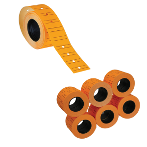 Tanex Fiyat Etiketi Çizgili 12x21 Fosforlu Turuncu 6'lı