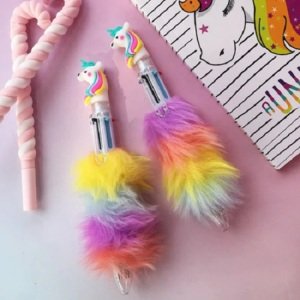 Mikro 6 Renk Tükenmez Kalem Unicorn - Peluş