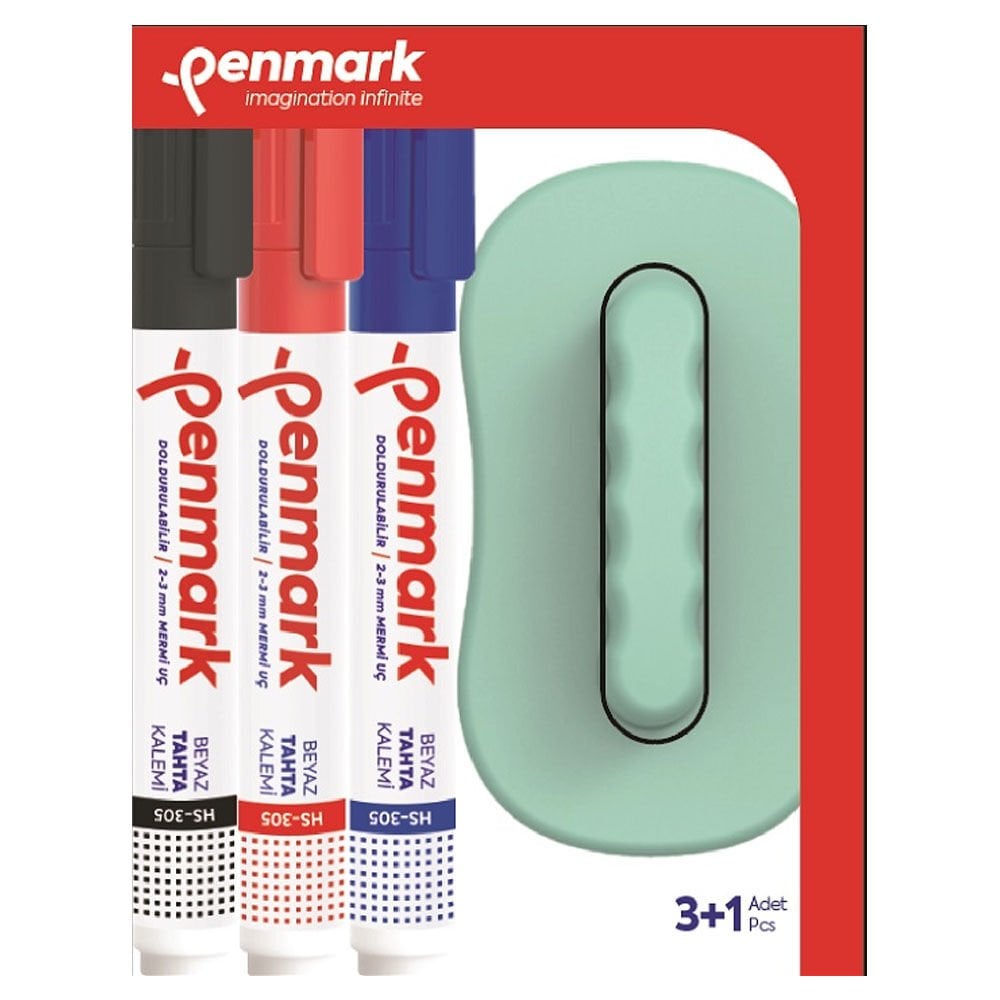 Penmark Tahta Kalemi 3 Lü Set+Silgi