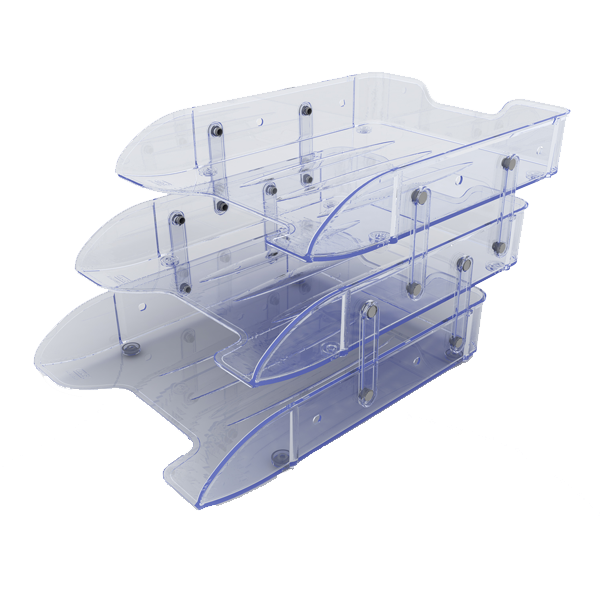 Mas Evrak Rafı Plastik Hareketli 3 LÜ Şeffaf