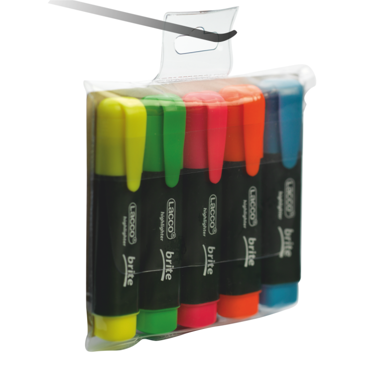 Lacco Brite Fosforlu Kalem 5'li Set