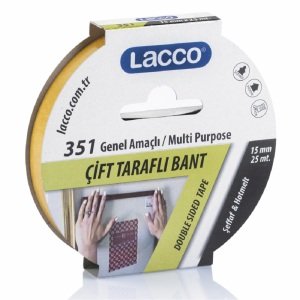Lacco Çift Taraflı Bant 15 mm x 25 m