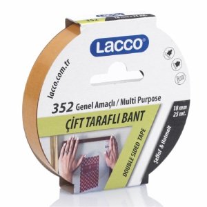 Lacco Çift Taraflı Bant 18 mm x 25 m