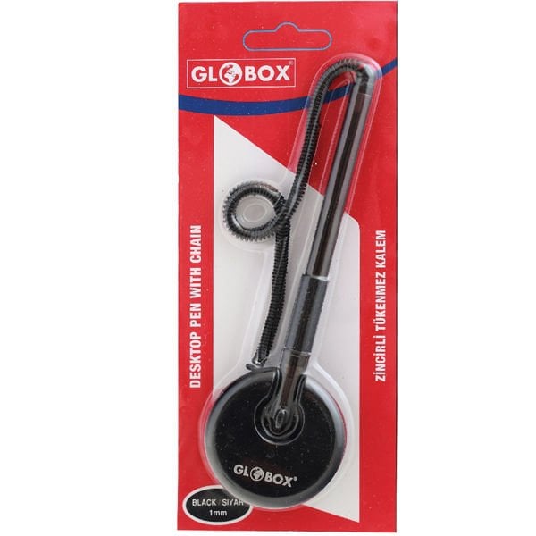 Globox Tükenmez Kalem Zincirli Siyah