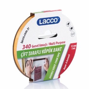 Lacco Çift Taraflı Köpük Bant 12 mm x 5 m