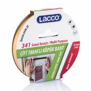 Lacco Çift Taraflı Köpük Bant 15 mm x 5 m