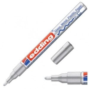 Edding 751 Araç Kaporta Rötuş Gümüş Gri Boya Kalemi (İnce Uç)