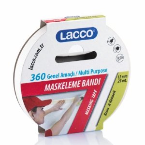 Lacco Maskeleme Bandı Kağıt Bant 12 mm x 25 m