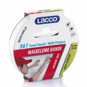 Lacco Maskeleme Bandı Kağıt Bant 15 mm x 25 m