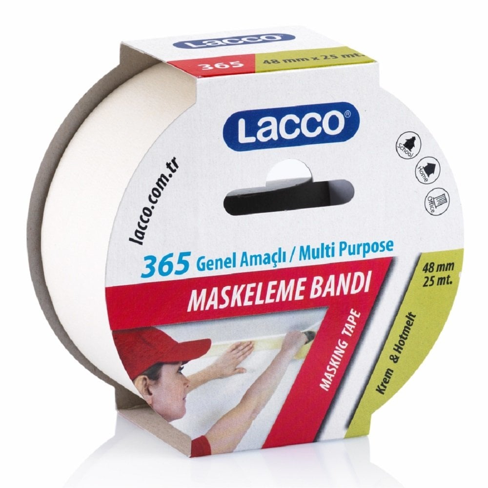Lacco Maskeleme Bandı Kağıt Bant 48 mm x 25 m