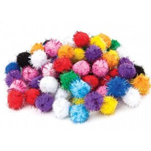 Puti Pon Pon Metalik 20 MM 50 Adet