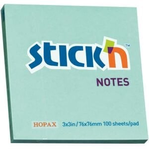 Hopax Stıckn Yapışkanlı Not Kağıdı 100 YP 76x76 Pastel Mavİ
