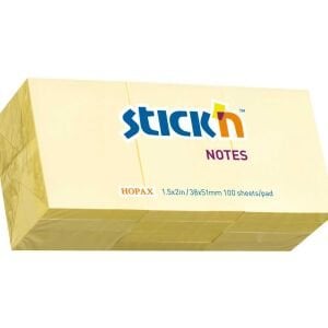 Hopax Stıckn Yapışkanlı Not Kağıdı 100 YP 35x51 Pastel Sarı