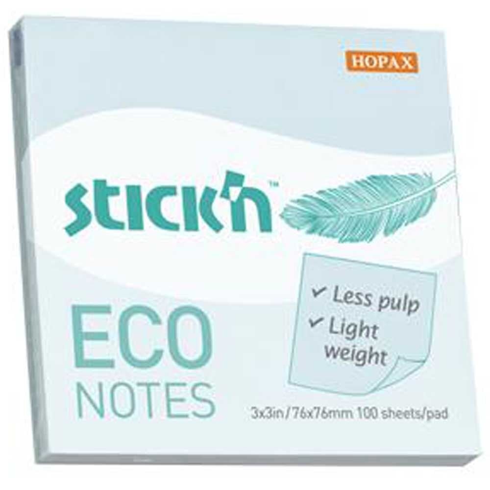 Hopax Stıckn Yapışkanlı Not Kağıdı 100 YP 76x76 Eco Notes Pastel Mavi