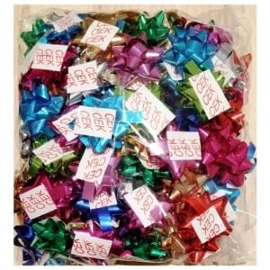 Nedi Paket Süs Çek Yıldız Poşet Gül Metalik Parlak No:2 100 LÜ