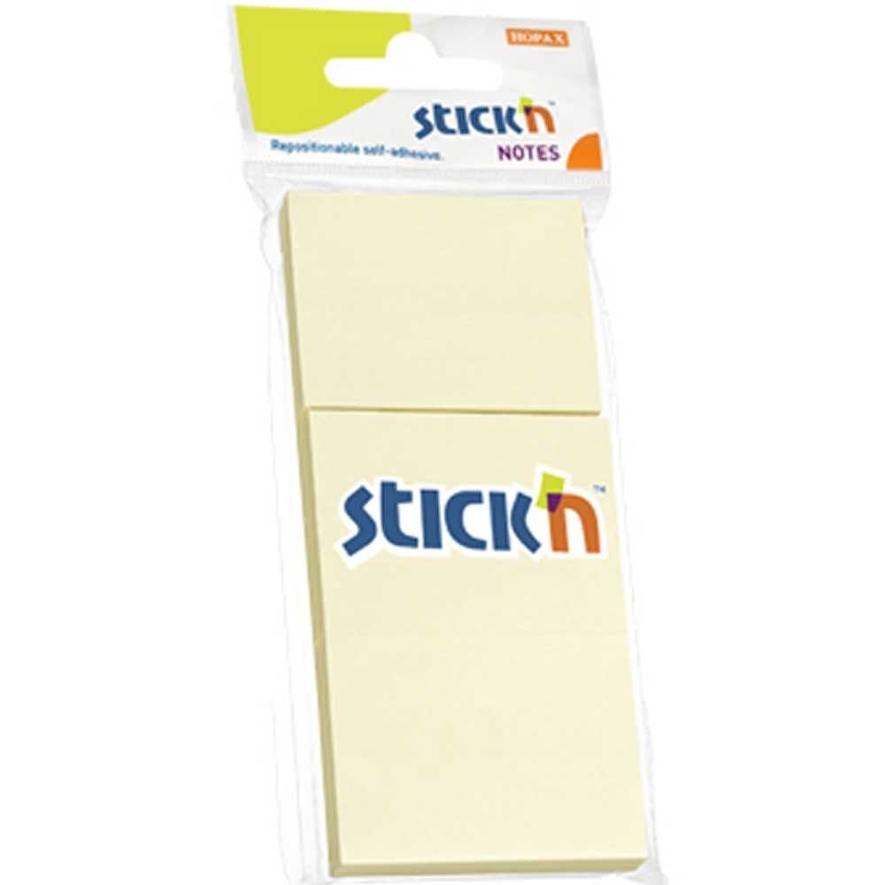 Hopax Stıckn Yapışkanlı Not Kağıdı 100 YP 38x51 Pastel Sarı 3 LÜ