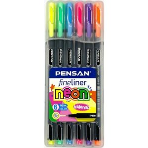 Pensan Fineliner Neon Pvc Kutu 6'Lı