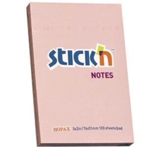 Hopax Stıckn Yapışkanlı Not Kağıdı 100 YP 76x51 Pastel Pembe