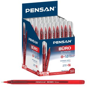 Pensan Büro Tükenmez Kalem 2270 1.0 mm 50'li Kırmızı