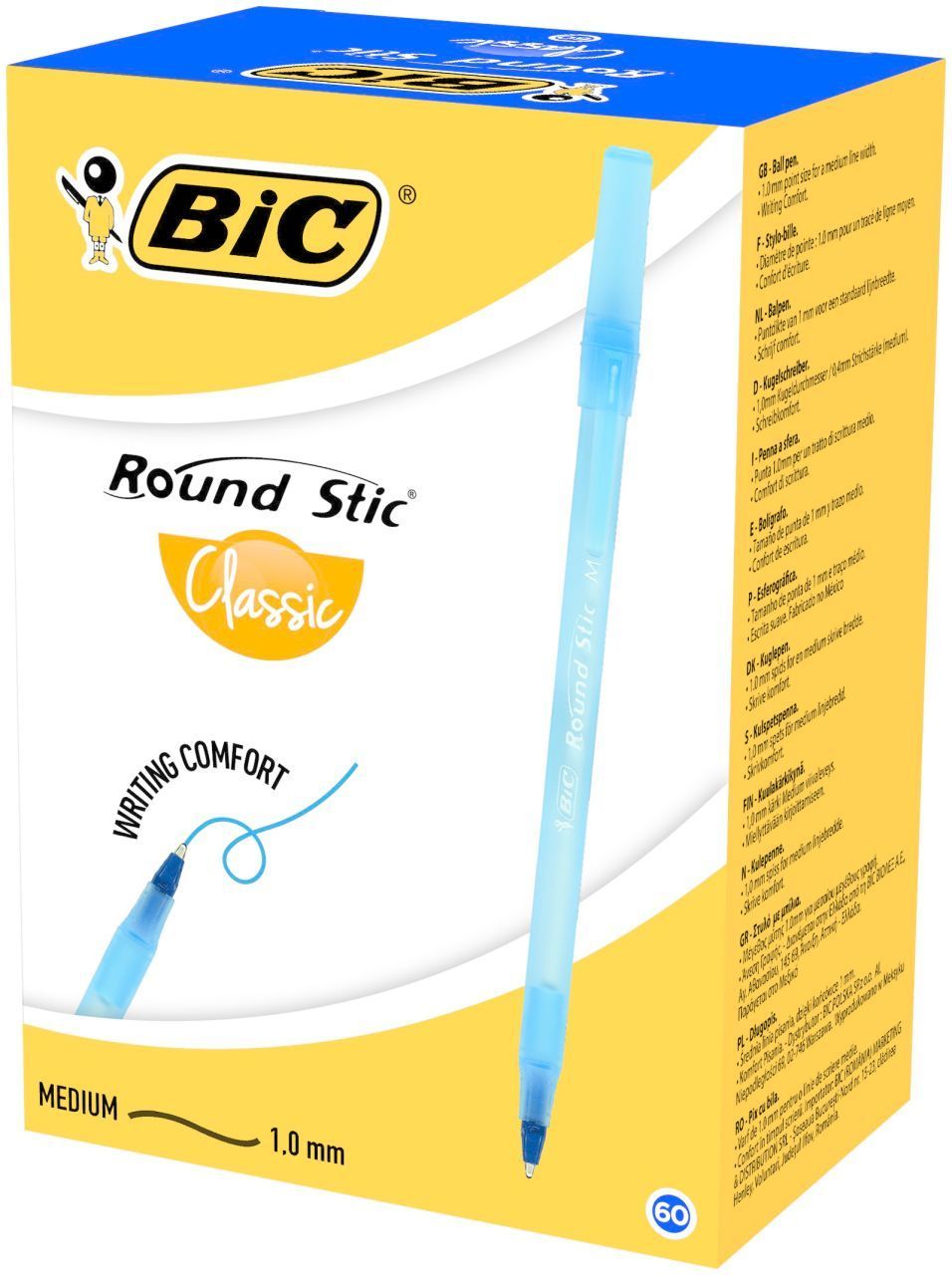 Bic Round Stic Tükenmez Kalem 60'Lı Kutu Mavi