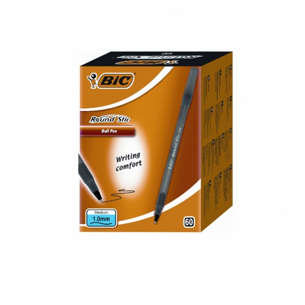 Bic Round Stic Tükenmez Kalem 60'Lı Kutu Siyah