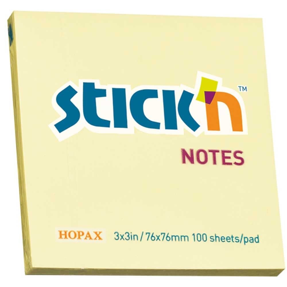 Hopax Stıckn Yapışkanlı Not Kağıdı 100 YP 76x76 Sarı