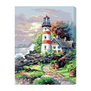 Rubenis Manzara Resmi Sayılarla Tuval Boyama Seti 30x40 Fırça ve Boya Hediyeli